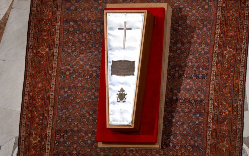 Pope Francis laid to rest in a marble tomb inscribed Franciscus