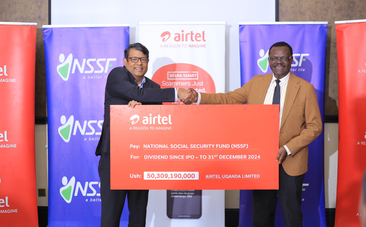 Airtel Disburses Shs 50.3 Billion in Dividends to NSSF