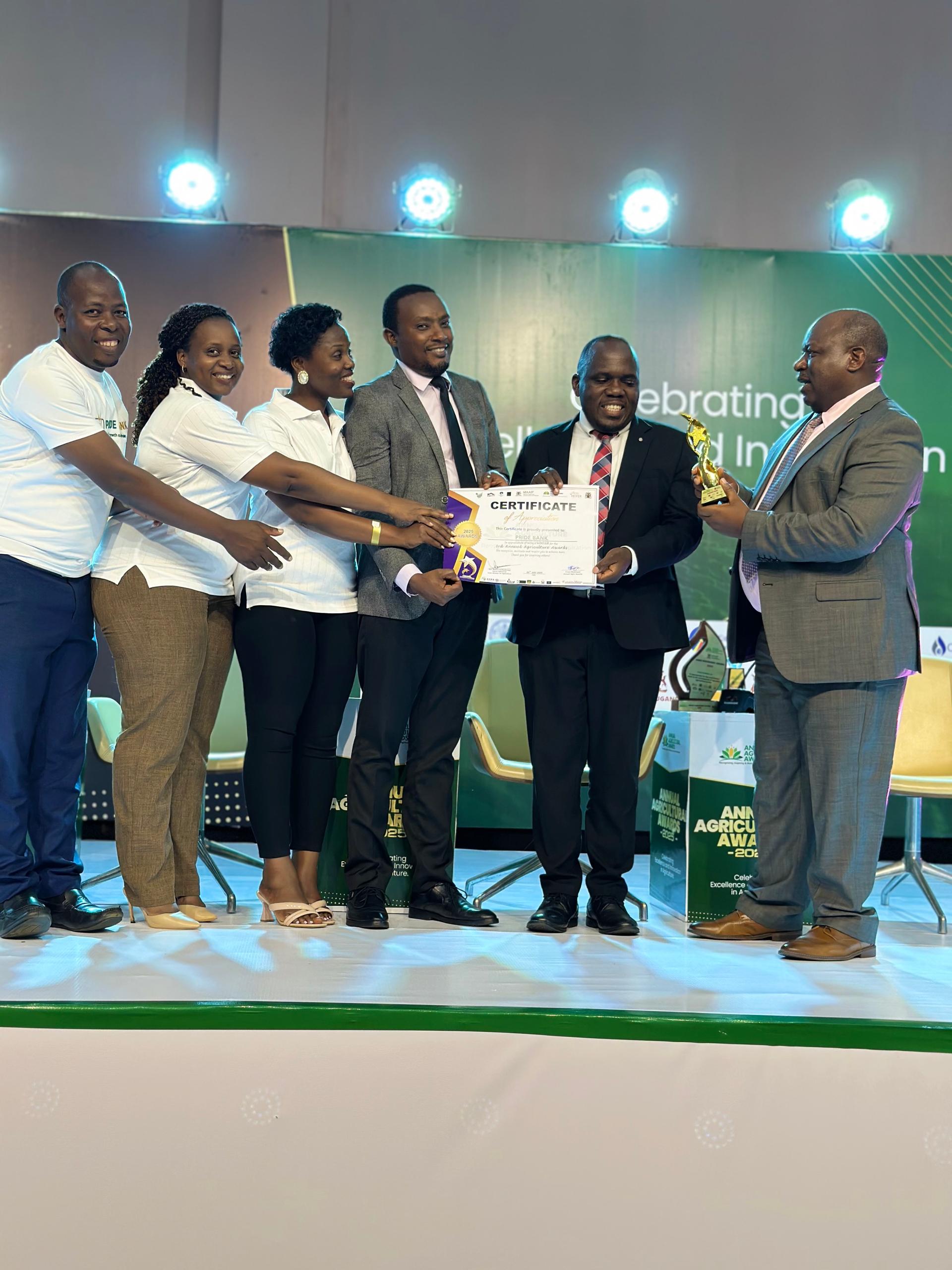 Pride Bank Wins Agri-Finance award at the 2025 annual Agricultural Excellence Awards