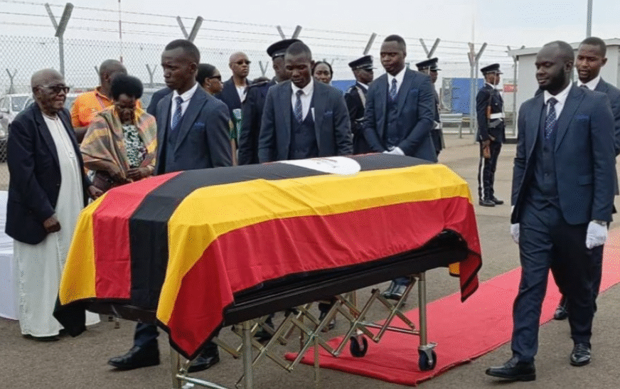 Sorrow as Body of Former Minister Rhoda Kalema Arrives at Entebbe Airport