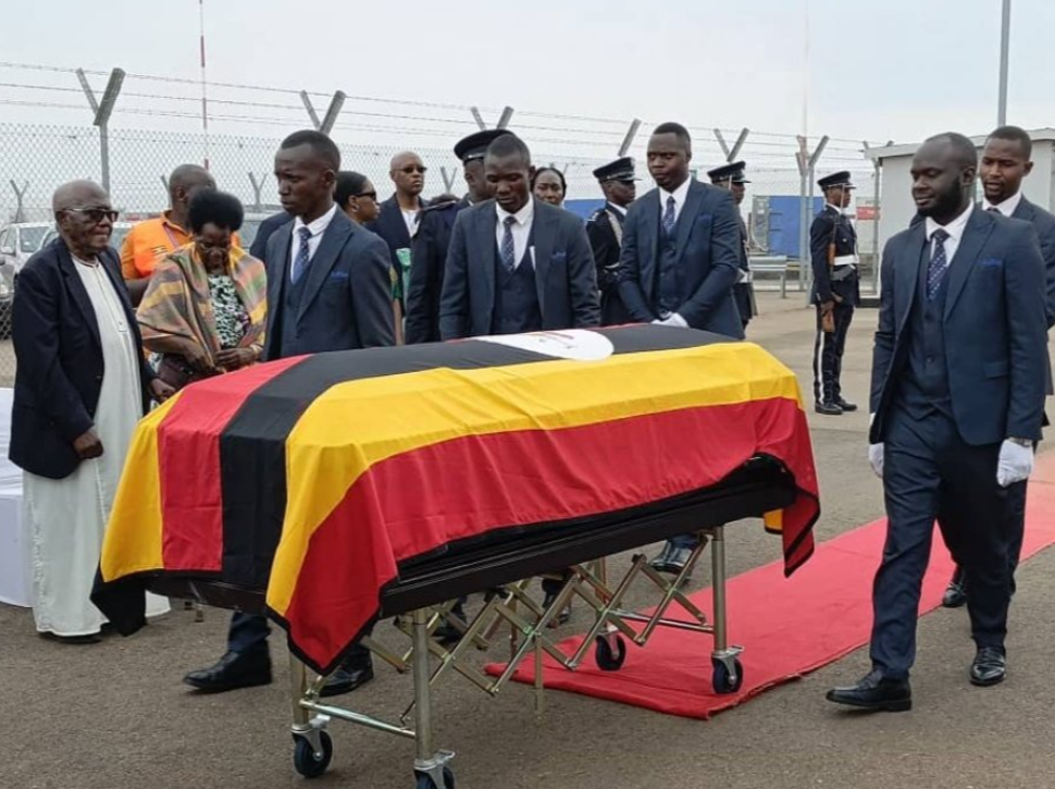 Sorrow as Body of Former Minister Rhoda Kalema Arrives at Entebbe Airport