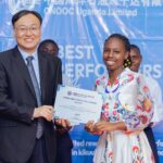 Student receives a certificate