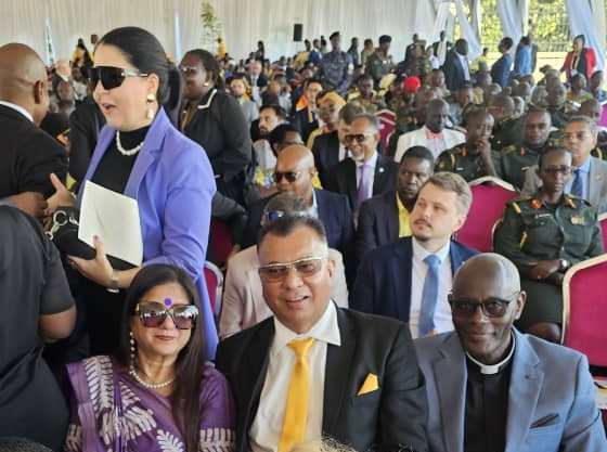 Barot praises museveni’s leadership at swearing-in ceremony