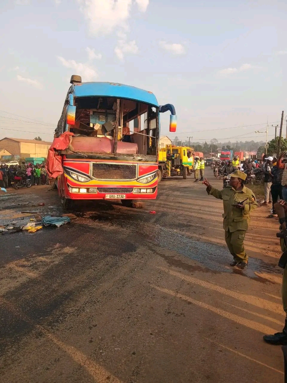 Student dies as train rams school bus in Mukono