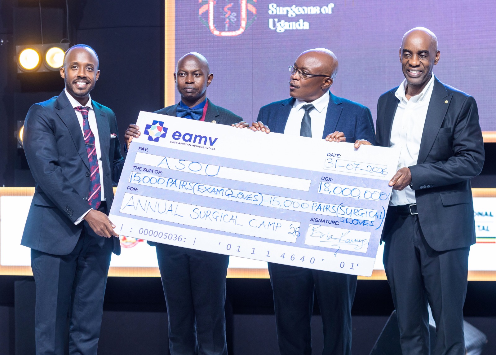 EAMV pledges 30,000 surgical gloves for 2026 national camp