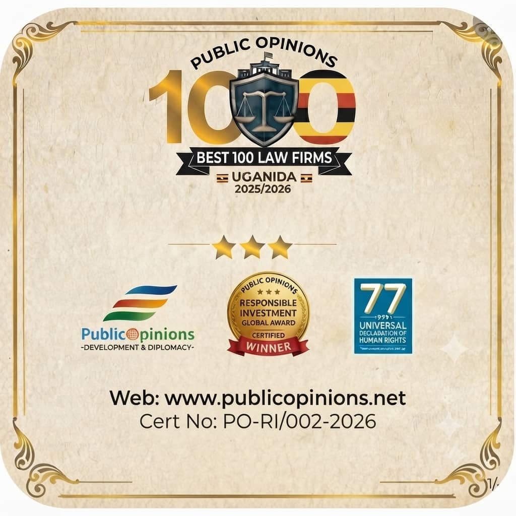 Over 98 Ugandan law firms set for recognition in Public Opinions awards