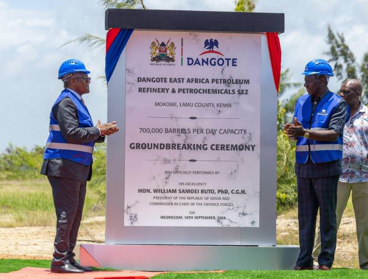 Dangote breaks ground on $16bn Lamu refinery