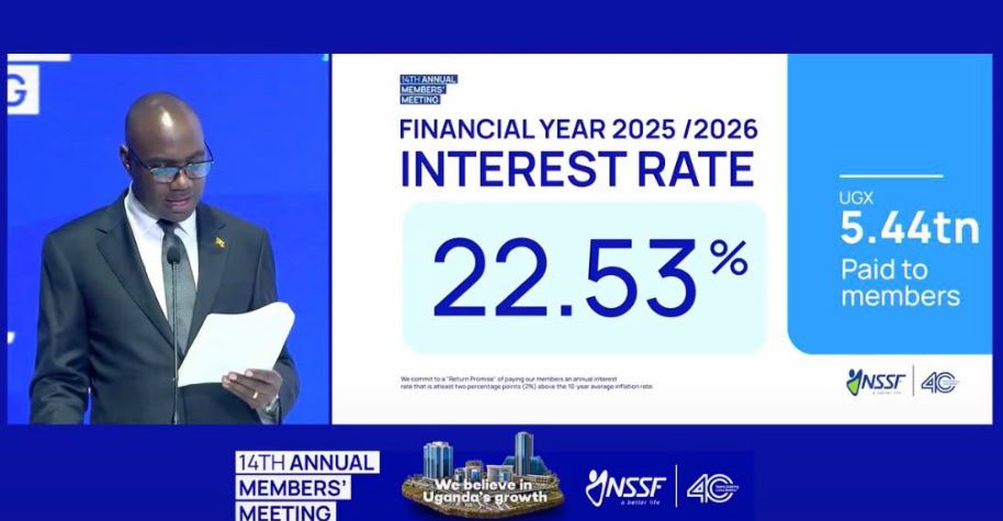 NSSF declares 22.53% interest for savers